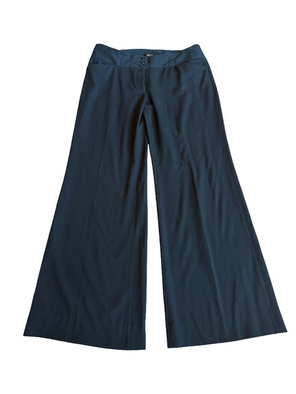 White House Black Market Legacy Black Flare Leg Pants Trousers Slacks Size 8S